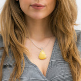 Handmade Yellow Amber Pendant- Necklaces- Baltic Beauty