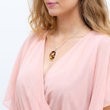 Unique Oval Citrus Amber Pendant- Necklaces- Baltic Beauty