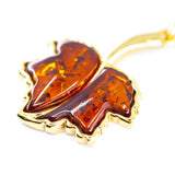 Gold Plated Maple Leaf Charm Pendant- Necklaces- Baltic Beauty