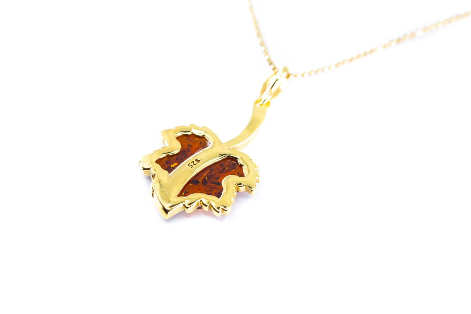 Gold Plated Maple Leaf Charm Pendant- Necklaces- Baltic Beauty