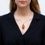 Handmade Slim Oval Pendant- Necklaces- Baltic Beauty