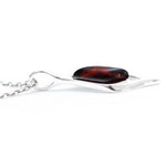 Small Droplet Cherry Amber Pendant- Necklaces- Baltic Beauty