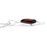 Small Droplet Cherry Amber Pendant- Necklaces- Baltic Beauty