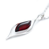 Small Droplet Cherry Amber Pendant- Necklaces- Baltic Beauty