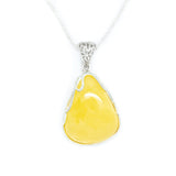 Handmade Yellow Amber Pendant- Necklaces- Baltic Beauty