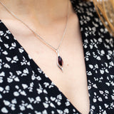 Small Droplet Cherry Amber Pendant- Necklaces- Baltic Beauty