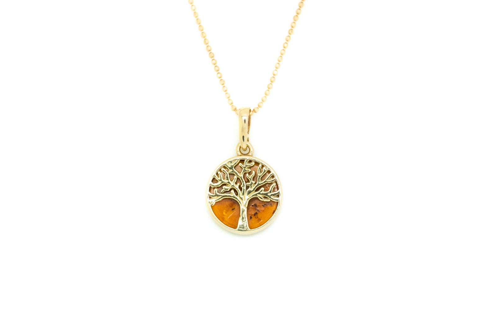 Mini Gold Plated Tree of Life Pendant- Necklaces- Baltic Beauty