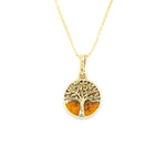Mini Gold Plated Tree of Life Pendant- Necklaces- Baltic Beauty