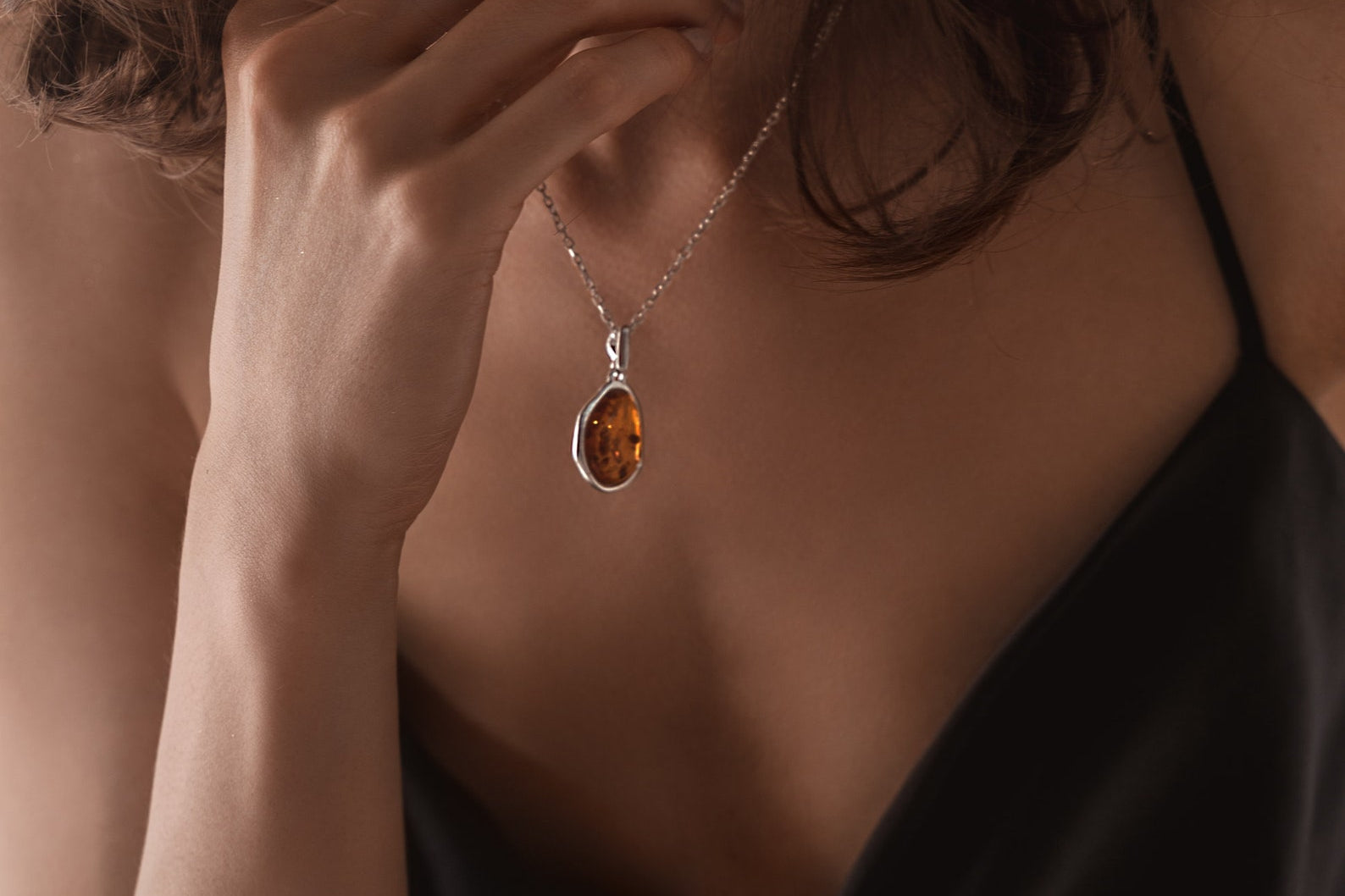 Amber ELEMENT Pendant Necklace- Necklaces- Baltic Beauty