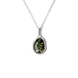 Green Amber ELEMENT Pendant Necklace- Necklaces- Baltic Beauty