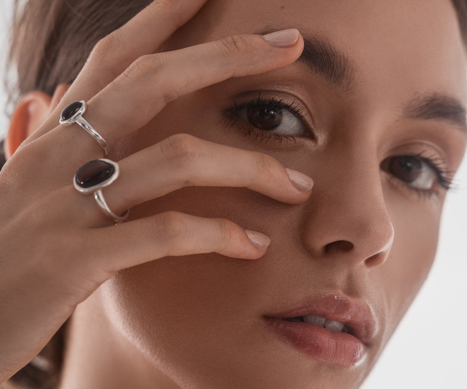 Cherry Amber ELEMENT Solitaire Adjustable Ring- Rings- Baltic Beauty