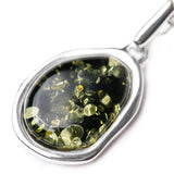 Green Amber ELEMENT Pendant Necklace- Necklaces- Baltic Beauty