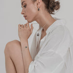 Green Amber ELEMENTS Drop Earrings- Earrings- Baltic Beauty