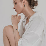 Green Amber ELEMENTS Drop Earrings- Earrings- Baltic Beauty