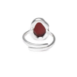 Cherry Amber ELEMENT Solitaire Adjustable Ring- Rings- Baltic Beauty