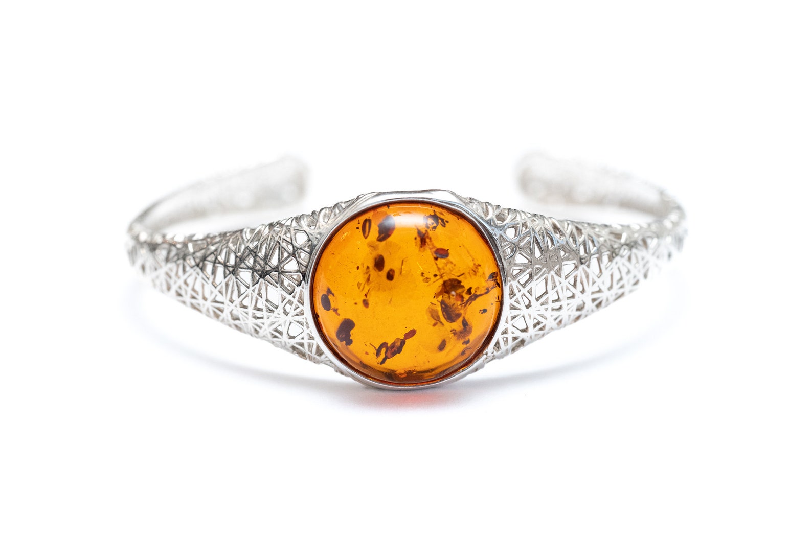 Handmade Modern Amber Arm Cuff- Bangles- Baltic Beauty