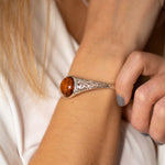 Handmade Modern Amber Arm Cuff- Bangles- Baltic Beauty