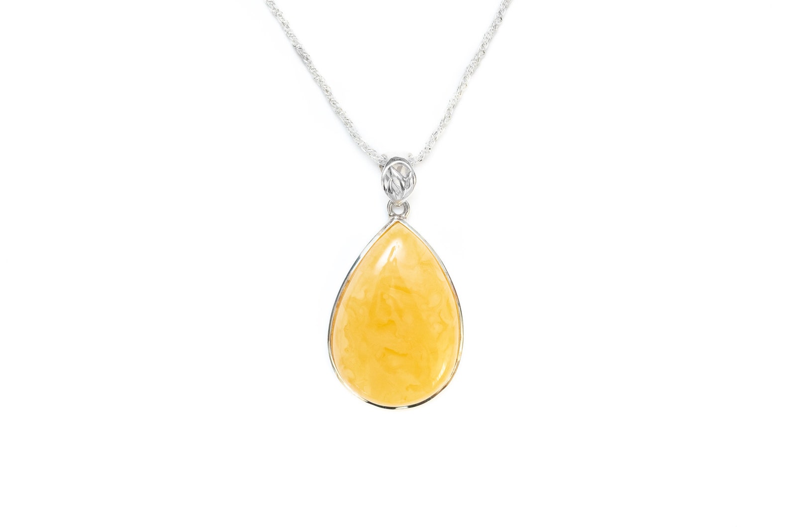 Handmade Teardrop Butterscotch Pendant- Necklaces- Baltic Beauty