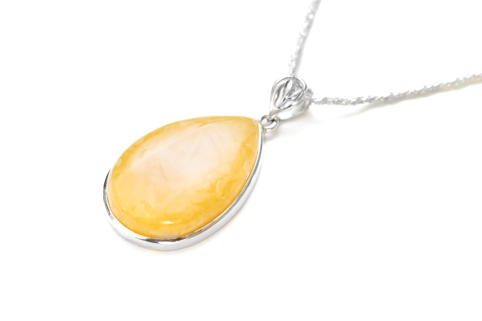 Handmade Teardrop Butterscotch Pendant- Necklaces- Baltic Beauty