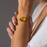 Citrus Amber and Gold Plated Silver Bracelet- Bracelets- Baltic Beauty