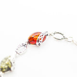 Multicolour Celtic Amber Bracelet- Bracelets- Baltic Beauty