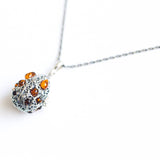Fabergé Inspired Amber Egg Locket Necklace- Necklaces- Baltic Beauty