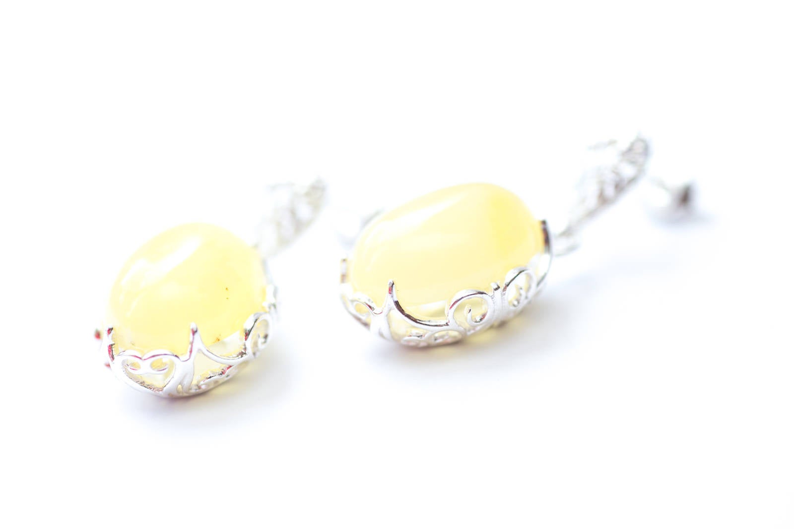 Demi Butterscotch Yellow Amber Drop Earrings- Earrings- Baltic Beauty