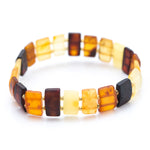 Unisex Amber Rectangular Bead Bracelet- Bracelets- Baltic Beauty