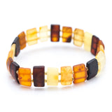 Unisex Amber Rectangular Bead Bracelet- Bracelets- Baltic Beauty