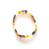 Unisex Amber Rectangular Bead Bracelet- Bracelets- Baltic Beauty