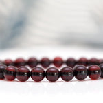 Cherry Red Amber Sphere Bead Bracelet- Bracelets- Baltic Beauty
