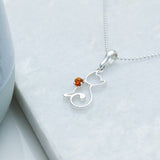 Dainty Cat Charm Necklace- Necklaces- Baltic Beauty