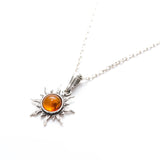 Mini Amber Sun Necklace- Necklaces- Baltic Beauty