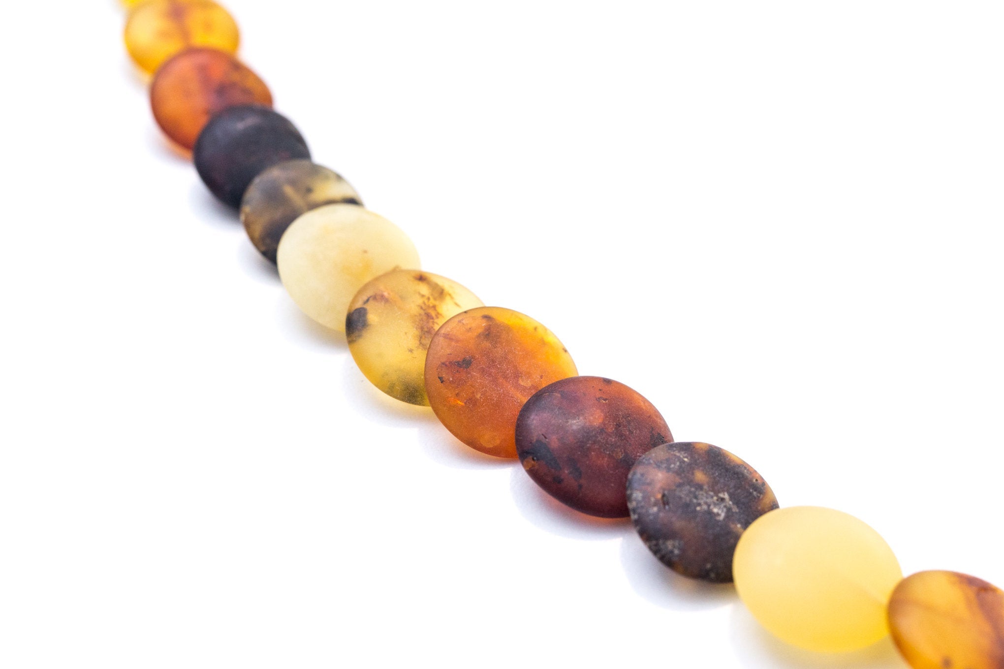 Colourful Amber Necklace - Round Amber Bead Necklace- Necklaces- Baltic Beauty