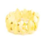 Stretchy Butterscotch Yellow Bead Ring- Rings- Baltic Beauty