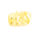 Stretchy Butterscotch Yellow Bead Ring- Rings- Baltic Beauty