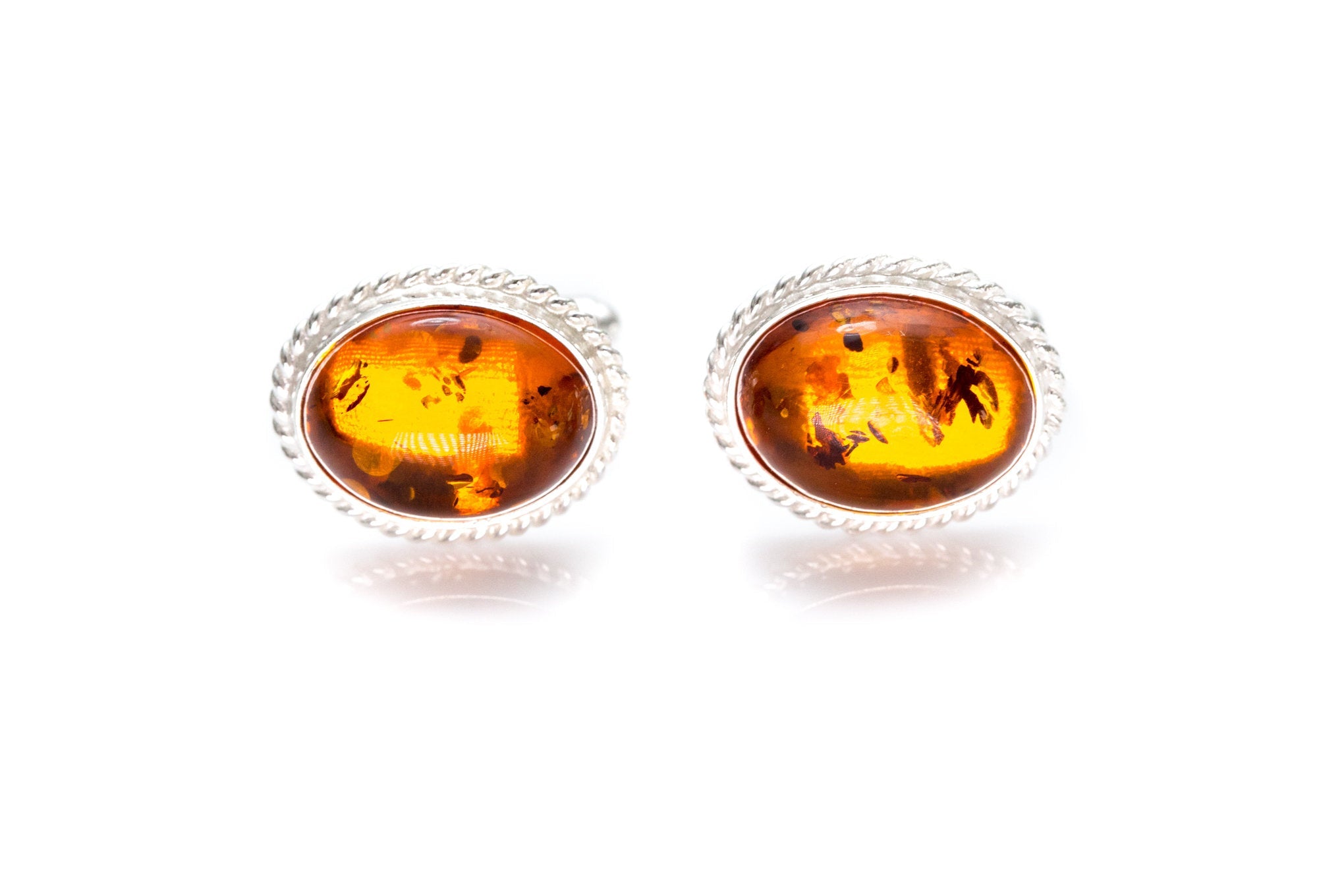 Quintessence Statement Amber Cufflinks- Cufflinks- Baltic Beauty