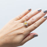 Citrus Yellow Amber Sun Ring- Rings- Baltic Beauty