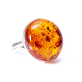 Big Amber Cocktail Ring- Rings- Baltic Beauty