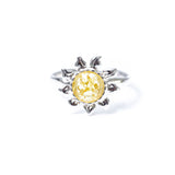 Citrus Yellow Amber Sun Ring- Rings- Baltic Beauty