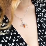 Amber Bee Necklace- Necklaces- Baltic Beauty