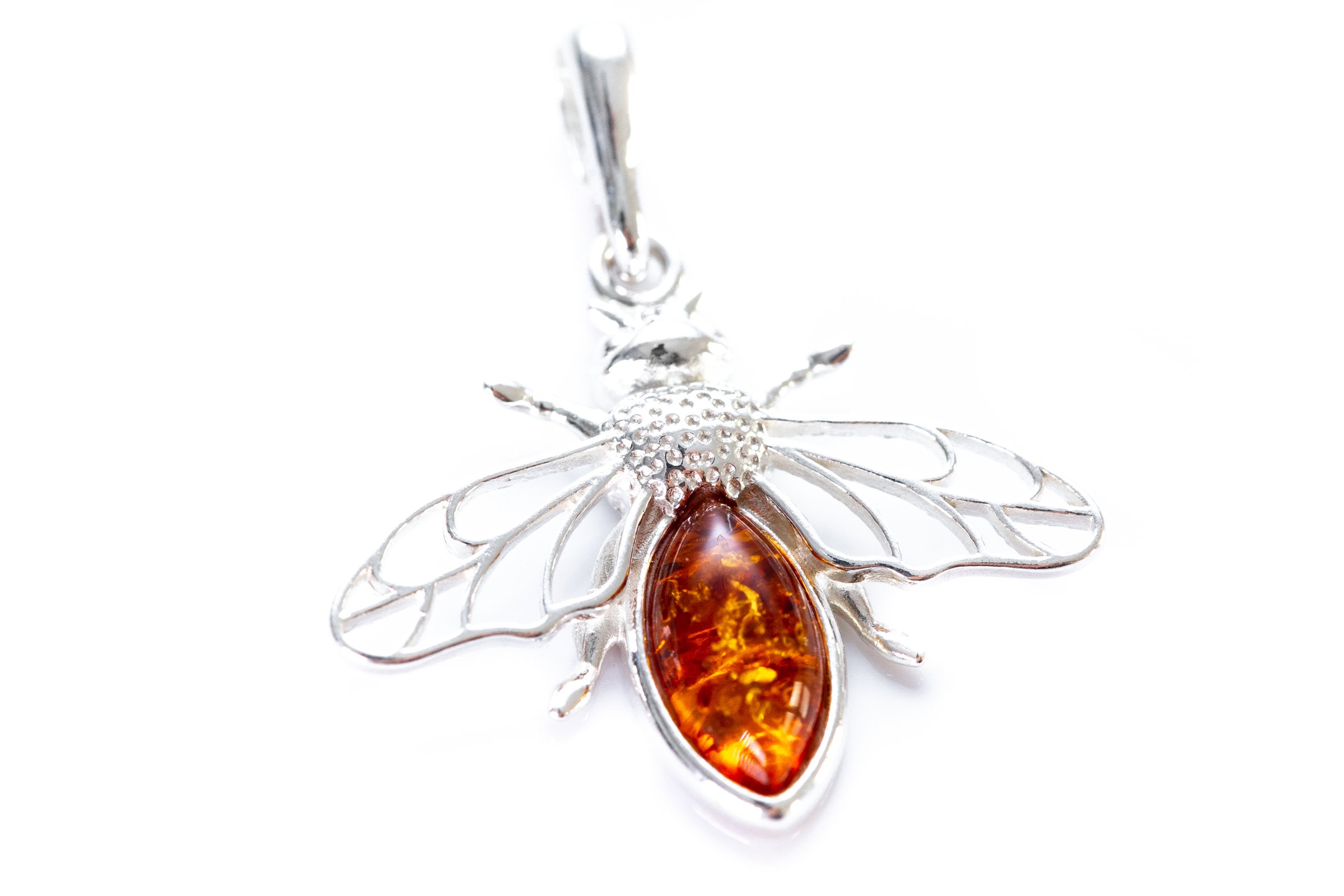 Amber Bee Necklace- Necklaces- Baltic Beauty