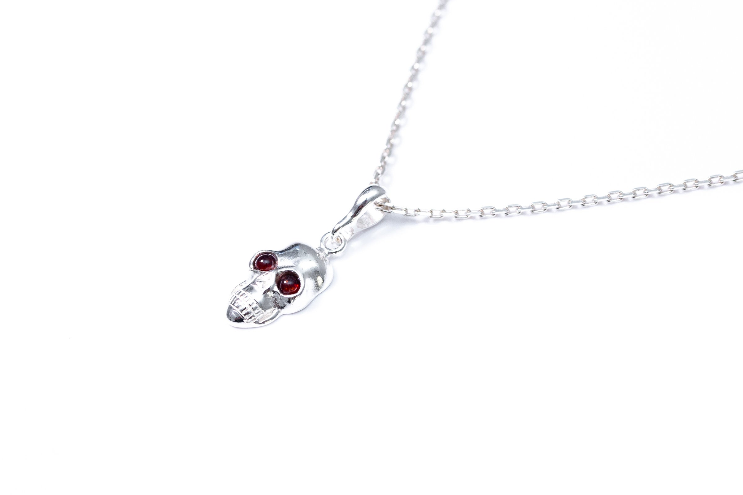 Silver Skull Necklace- Necklaces- Baltic Beauty