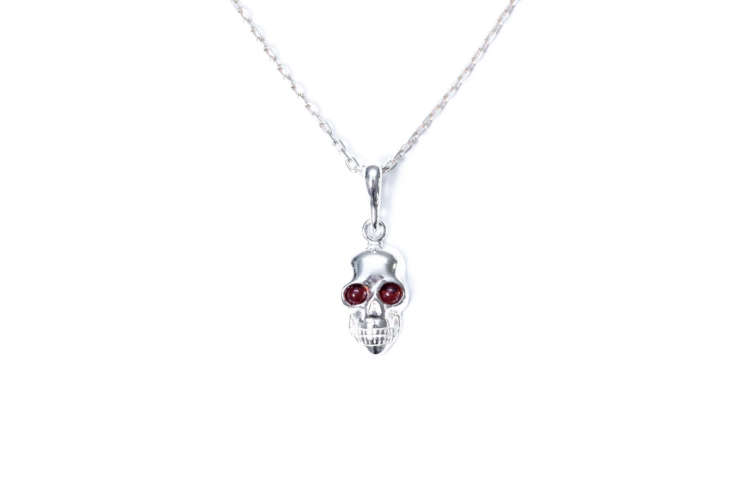 Silver Skull Necklace- Necklaces- Baltic Beauty