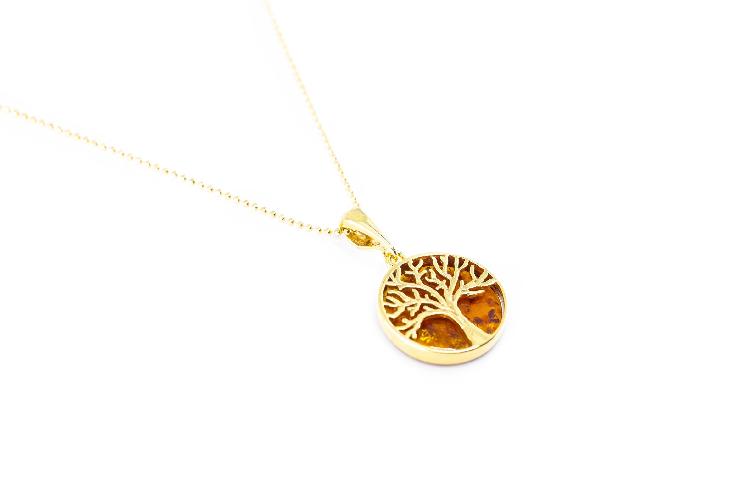 Large Gold Plated Tree of Life Pendant- Necklaces- Baltic Beauty