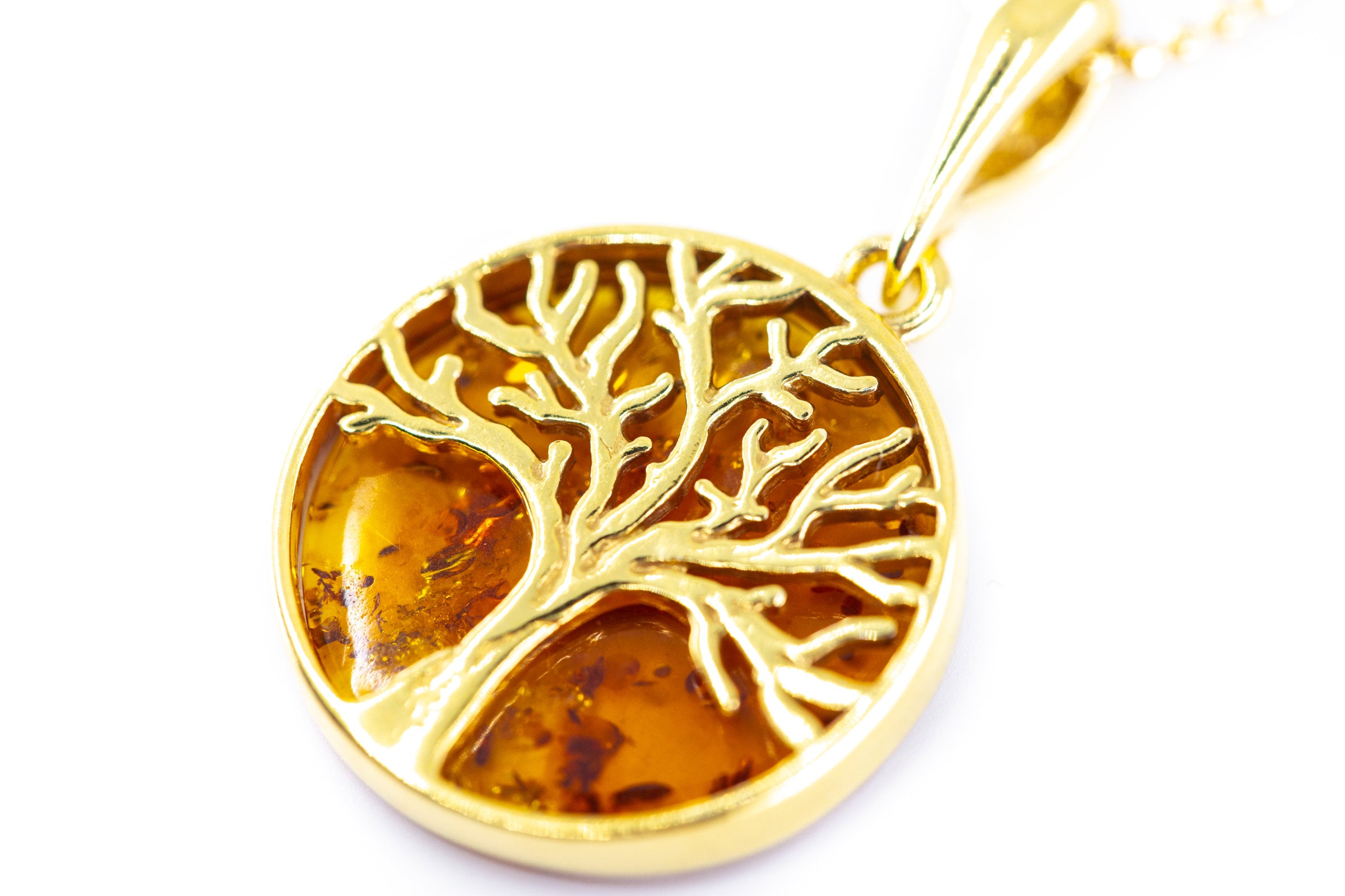 Large Gold Plated Tree of Life Pendant- Necklaces- Baltic Beauty