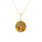 Large Gold Plated Tree of Life Pendant- Necklaces- Baltic Beauty