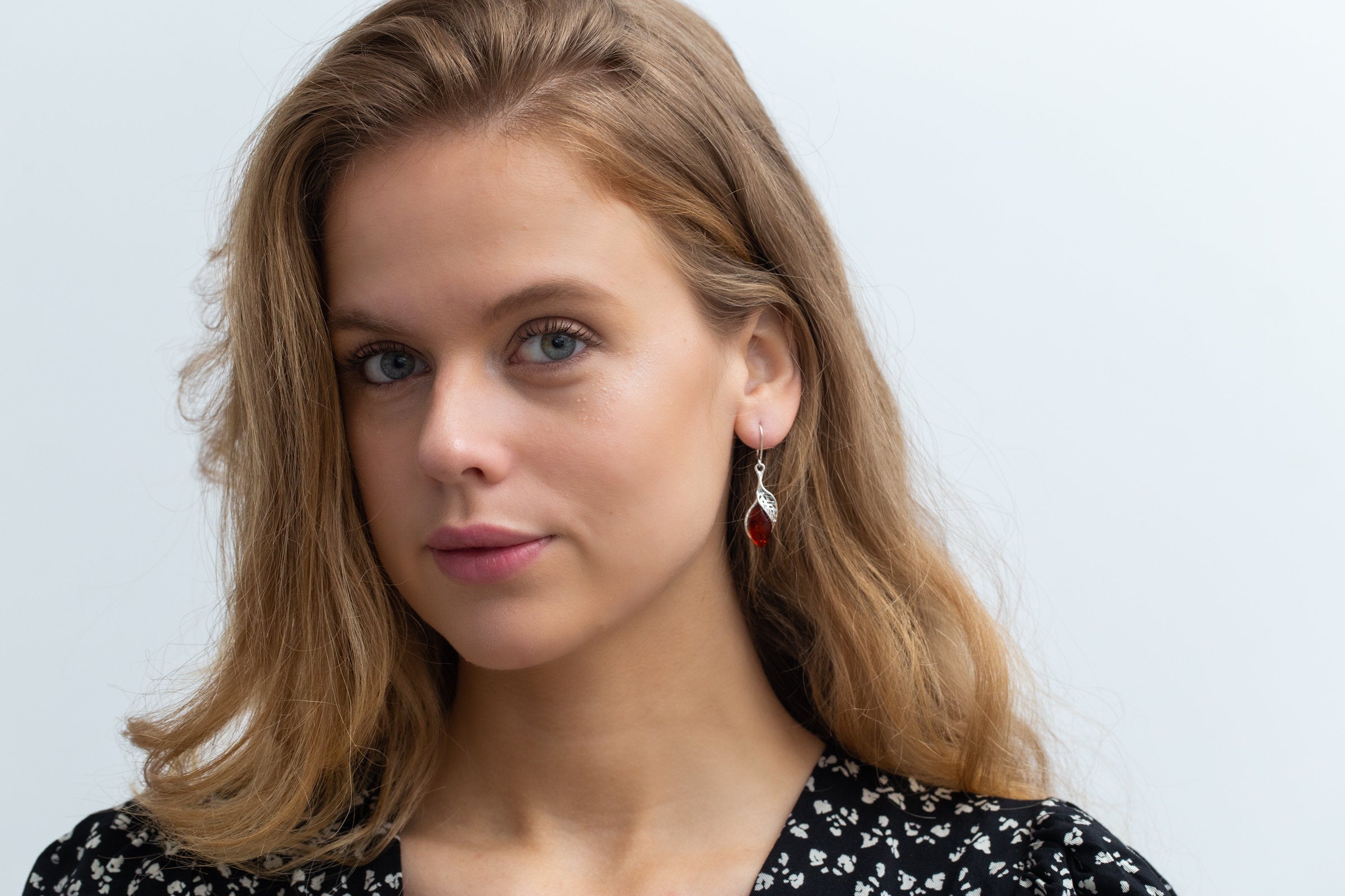 Fancy Top Cognac Amber Earrings- Earrings- Baltic Beauty