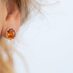 Princess Crown Amber Stud Earrings- Earrings- Baltic Beauty