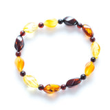 Elegant Multicolour Faceted Amber Bead Bracelet- Bracelets- Baltic Beauty